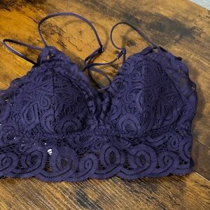 VS Pink 🩷 Lace Bandeau in Rich Purple Small